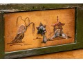 Chinoiserie Hand Paint Decorated Secretary Bookcase, Ca. 1920 Or Earlier