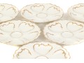 Set Of Six Antique Oyster Plates, Probably French