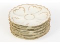 Set Of Six Antique Oyster Plates, Probably French