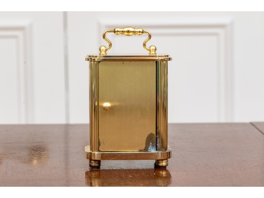 Vintage Brass English, London, Lionel Peck London Quartz Desk Clock