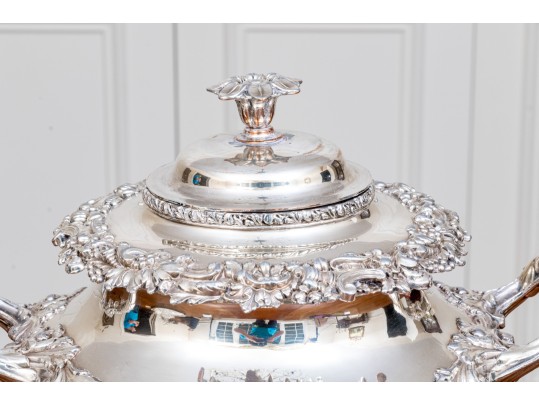 Fabulous Antique Silver Plated Hot Water Urn Or Samovar