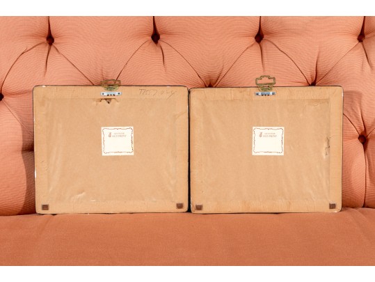 Antique Pair Of Hand Colored Chinoiserie Prints