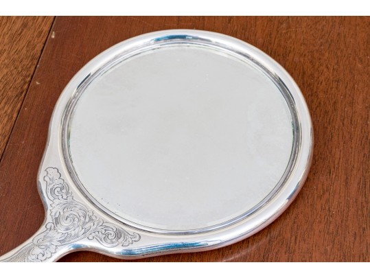 Antique Three Piece Sterling Silver Mounted Vanity Set