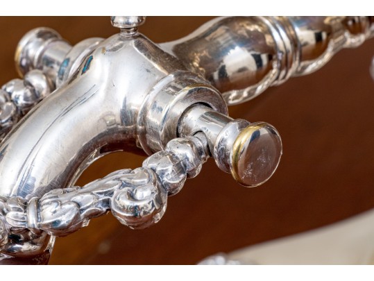 Fabulous Antique Silver Plated Hot Water Urn Or Samovar