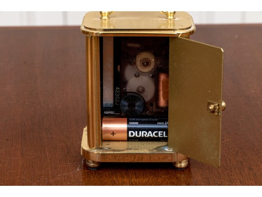 Vintage Brass English, London, Lionel Peck London Quartz Desk Clock