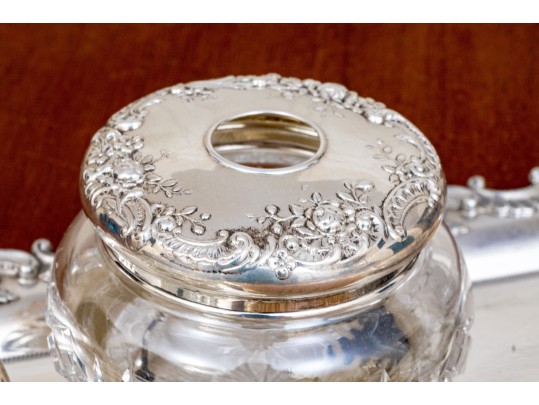 Wonderful Antique Silver Plated Vanity Collection