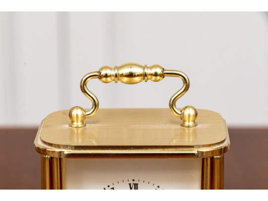 Vintage Brass English, London, Lionel Peck London Quartz Desk Clock