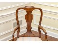 Stunning Vintage Queen Anne Style Mahogany Armchair