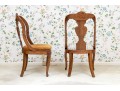 Elegant Pair Of Antique Italian Walnut Finished Side Chair Frames