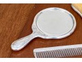 Antique Three Piece Sterling Silver Mounted Vanity Set