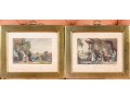 Antique Pair Of Hand Colored Chinoiserie Prints