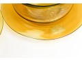 Hand Blown Glass Soup Bowls With Undertrays