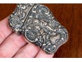 Antique Neoclassical Sterling Silver Match Strike Case, .87 OZT