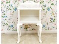 Vintage Louis XV Style White Finished Side Table