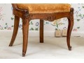Elegant Pair Of Antique Italian Walnut Finished Side Chair Frames