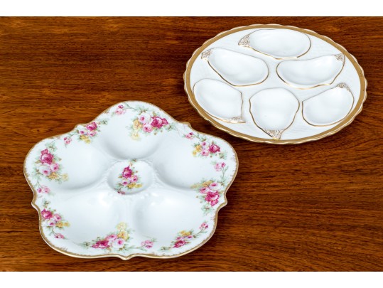 An English, Mintons And French, Limoges Oyster Plates