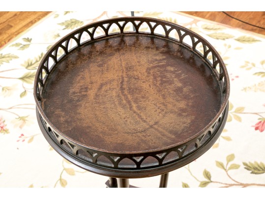 Vintage Pair Of Irwin Chinoiserie Carved Mahogany, Faux Bamboo Fern Stands