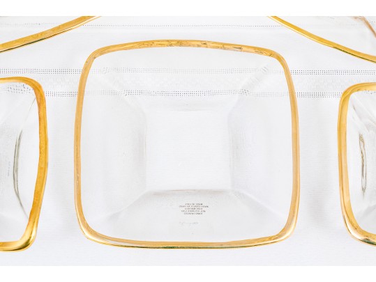 Fabulous Vintage Set Of 12 Italian Gold Rimmed Plates