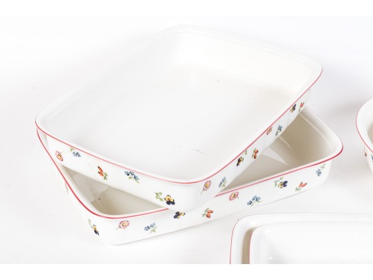 Six Villeroy And Boch ‘Petite Fleur’ Baking Dishes