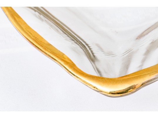 Fabulous Vintage Set Of 12 Italian Gold Rimmed Plates