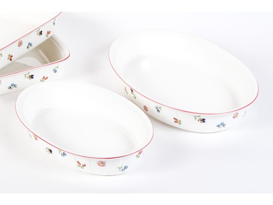 Six Villeroy And Boch ‘Petite Fleur’ Baking Dishes