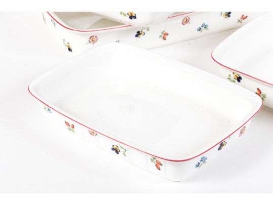 Six Villeroy And Boch ‘Petite Fleur’ Baking Dishes