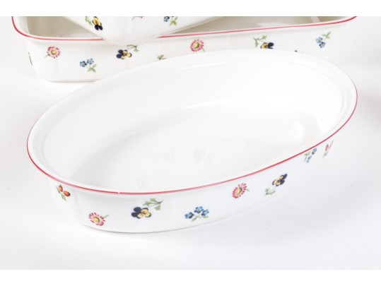 Six Villeroy And Boch ‘Petite Fleur’ Baking Dishes