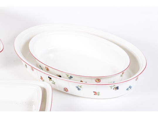 Six Villeroy And Boch ‘Petite Fleur’ Baking Dishes