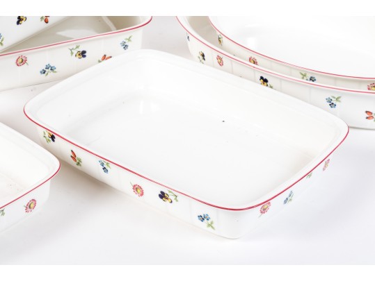 Six Villeroy And Boch ‘Petite Fleur’ Baking Dishes