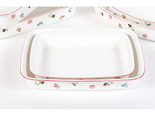 Six Villeroy And Boch ‘Petite Fleur’ Baking Dishes