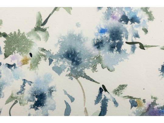 Barbara Hagan (American, B. 1938) Original Floral Watercolor 