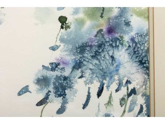 Barbara Hagan (American, B. 1938) Original Floral Watercolor 