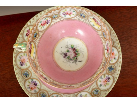 Mixed Antique Porcelain Teacups & Saucers