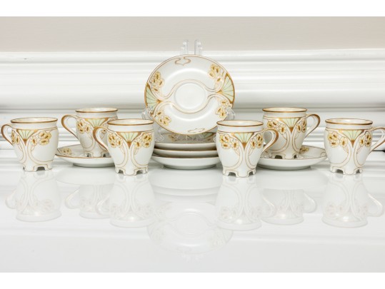 Antique KPM Demitasse Porcelain Set