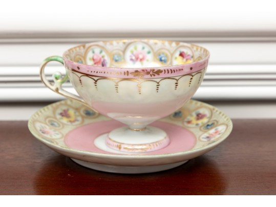 Mixed Antique Porcelain Teacups & Saucers