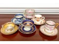 Mixed Antique Porcelain Teacups & Saucers