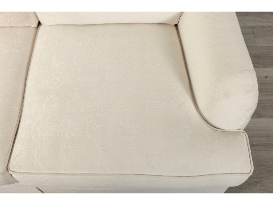 Custom Ethan Allen Transitional Sofa In White