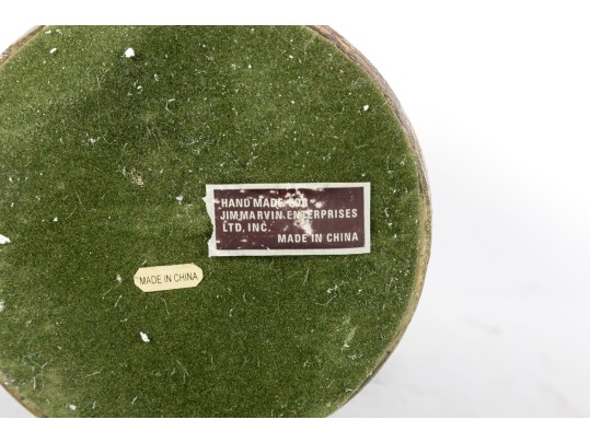 Resin Art Nouveau Angel With Horn Candlestick Holders