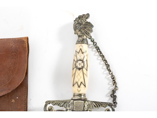 Antique Henderson Ames Century Masonic Knight's Templar Sword & Scabbard
