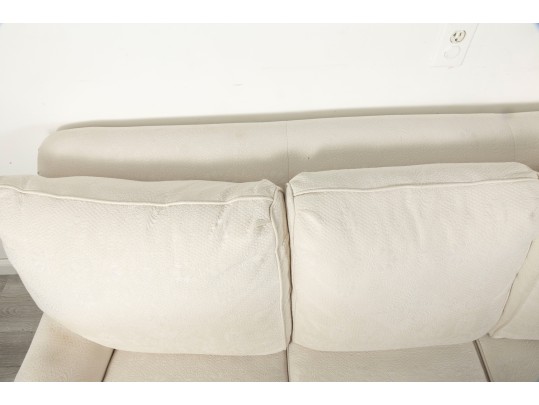 Custom Ethan Allen Transitional Sofa In White