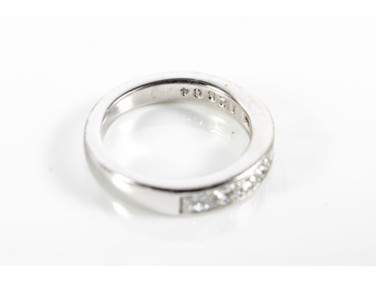 Platinum Princess Cut Diamond Ring, Size 4