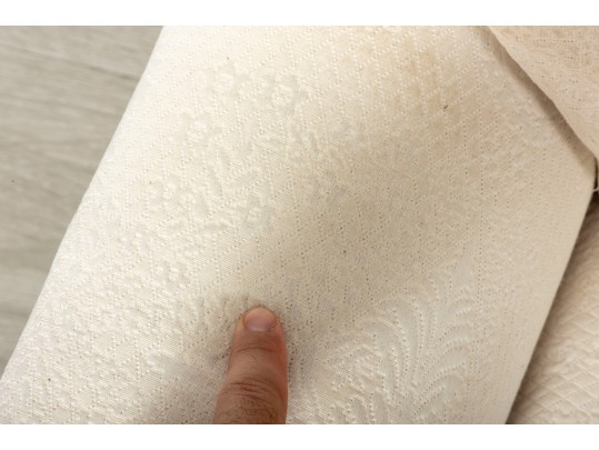 Custom Ethan Allen Transitional Sofa In White