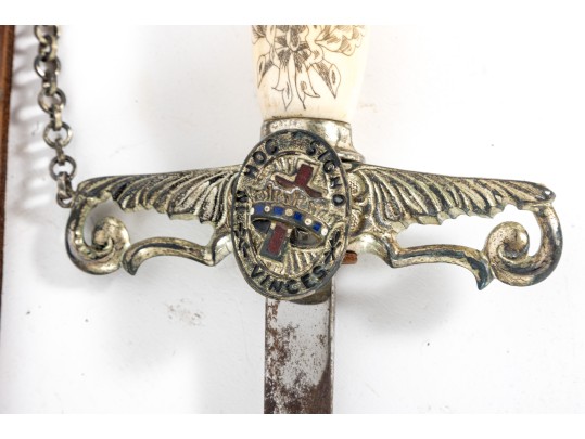 Antique Henderson Ames Century Masonic Knight's Templar Sword & Scabbard