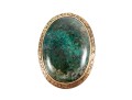 Vintage 14k Green Chrysocolla Brooch Pendant