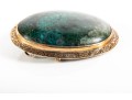 Vintage 14k Green Chrysocolla Brooch Pendant