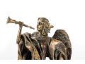Resin Art Nouveau Angel With Horn Candlestick Holders
