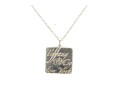 Tiffany & Co. Square Notes Sterling Silver Pendant Necklace