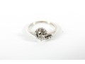 14K White Gold & Diamond Ring (Size 6.25)