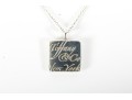 Tiffany & Co. Square Notes Sterling Silver Pendant Necklace