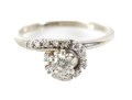 14K White Gold & Diamond Ring (Size 6.25)